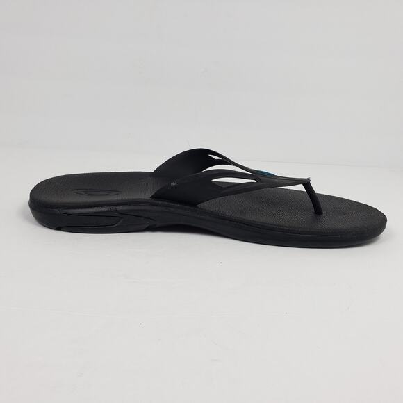 Oakley Ellipse Mens Size 13 Black Slip On Casual Thong Flip Flop Sandals
